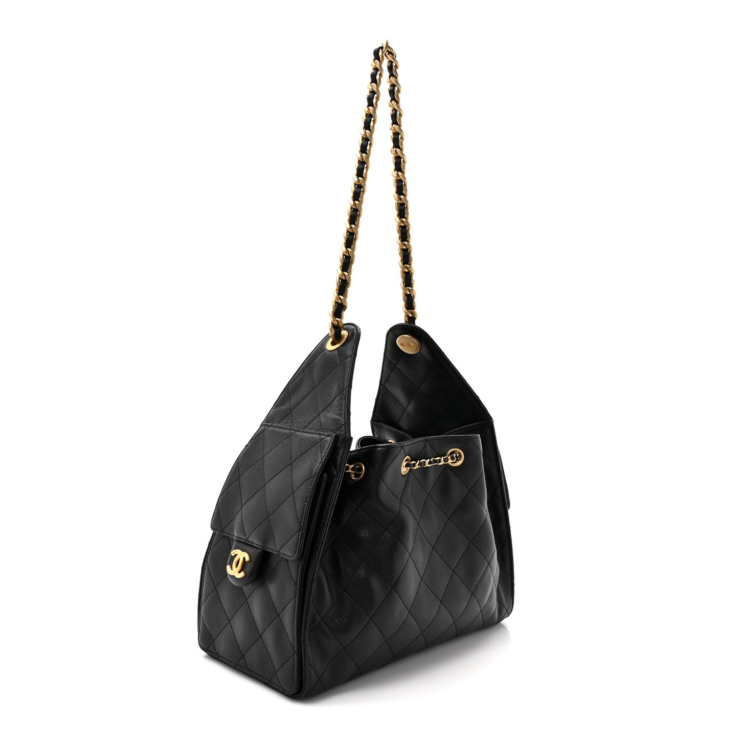 Caviar Quilted Small Chanel 25 Handbag Black