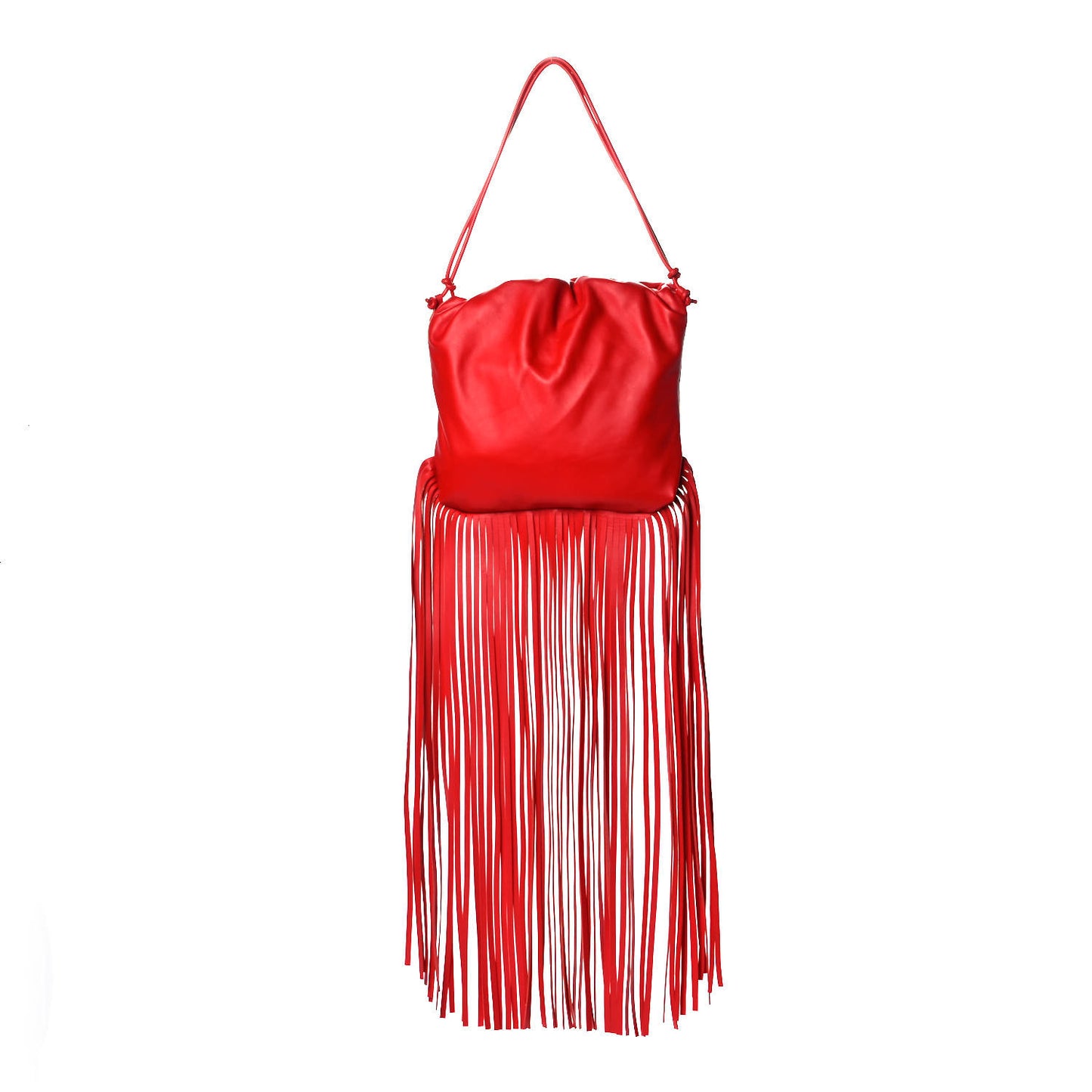 Nappa The Fringe Pouch Shoulder Bag Red