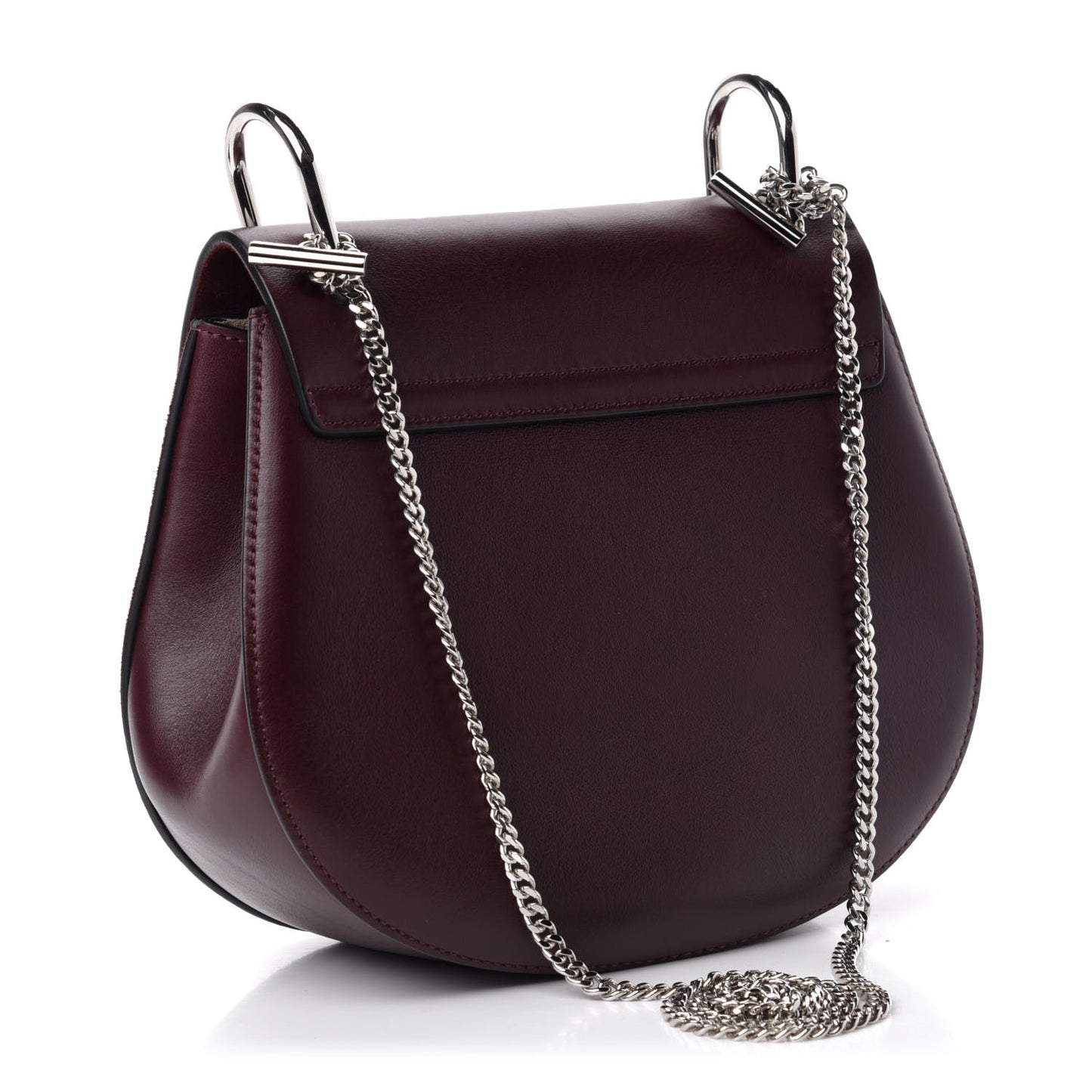 Suede Smooth Calfskin Drew Shoulder Bag Dark Purple