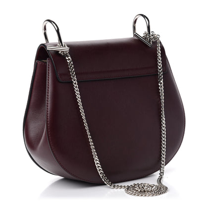 Chloe Suede Smooth Calfskin Drew Shoulder Bag Dark Purple 3 of 9