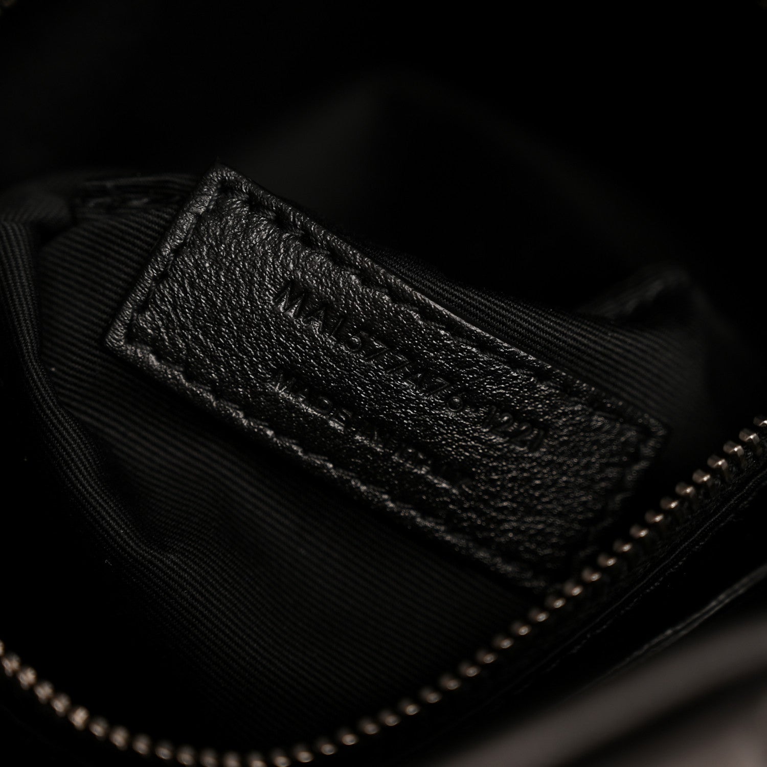 Saint Laurent Lambskin Quilted Small Loulou Puffer Monogram Chain Satchel Black 7 of 11