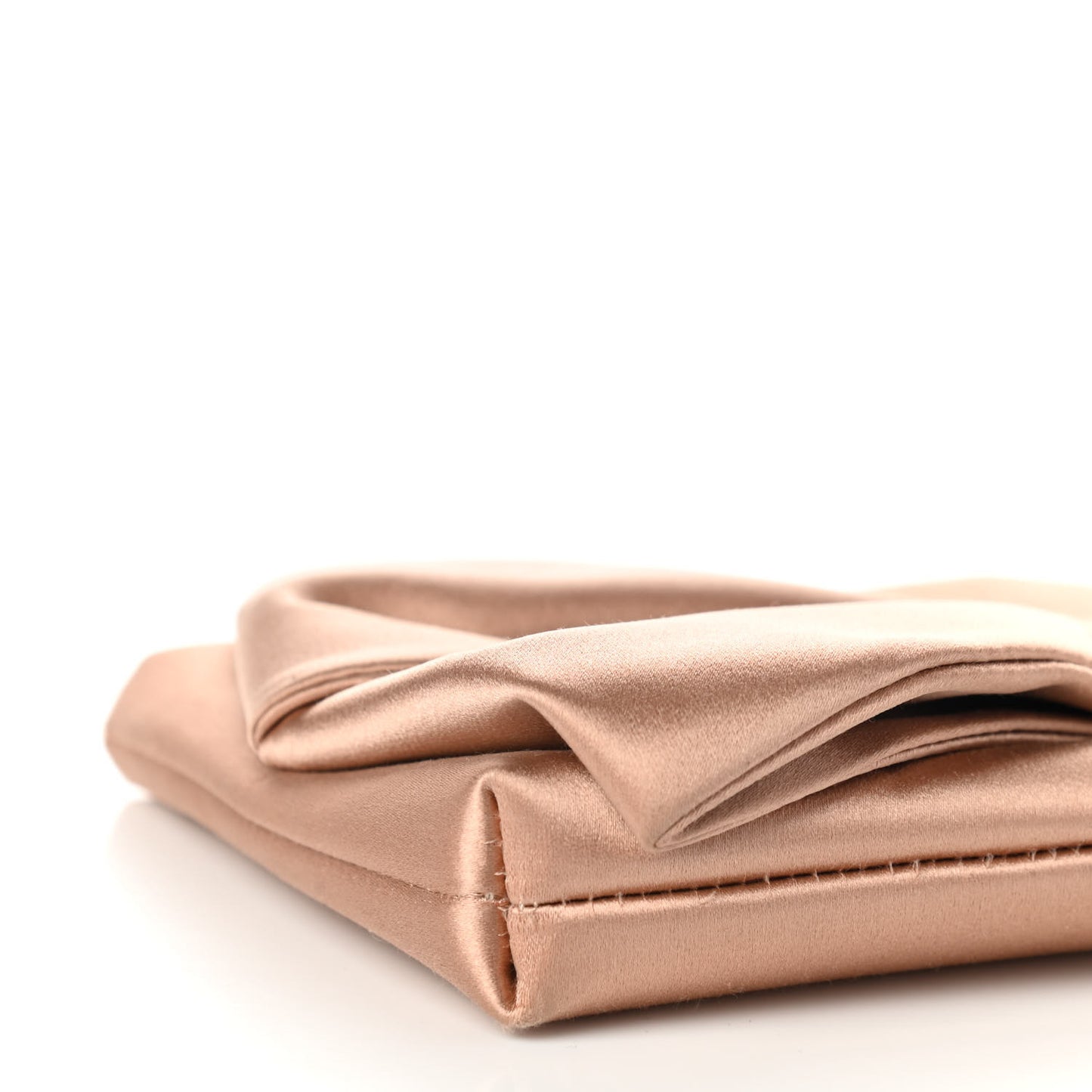 Satin Bow Clutch Poudre