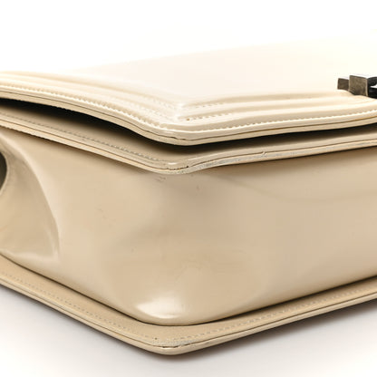 Chanel Patent New Medium Boy Reverso Flap Beige 9 of 11