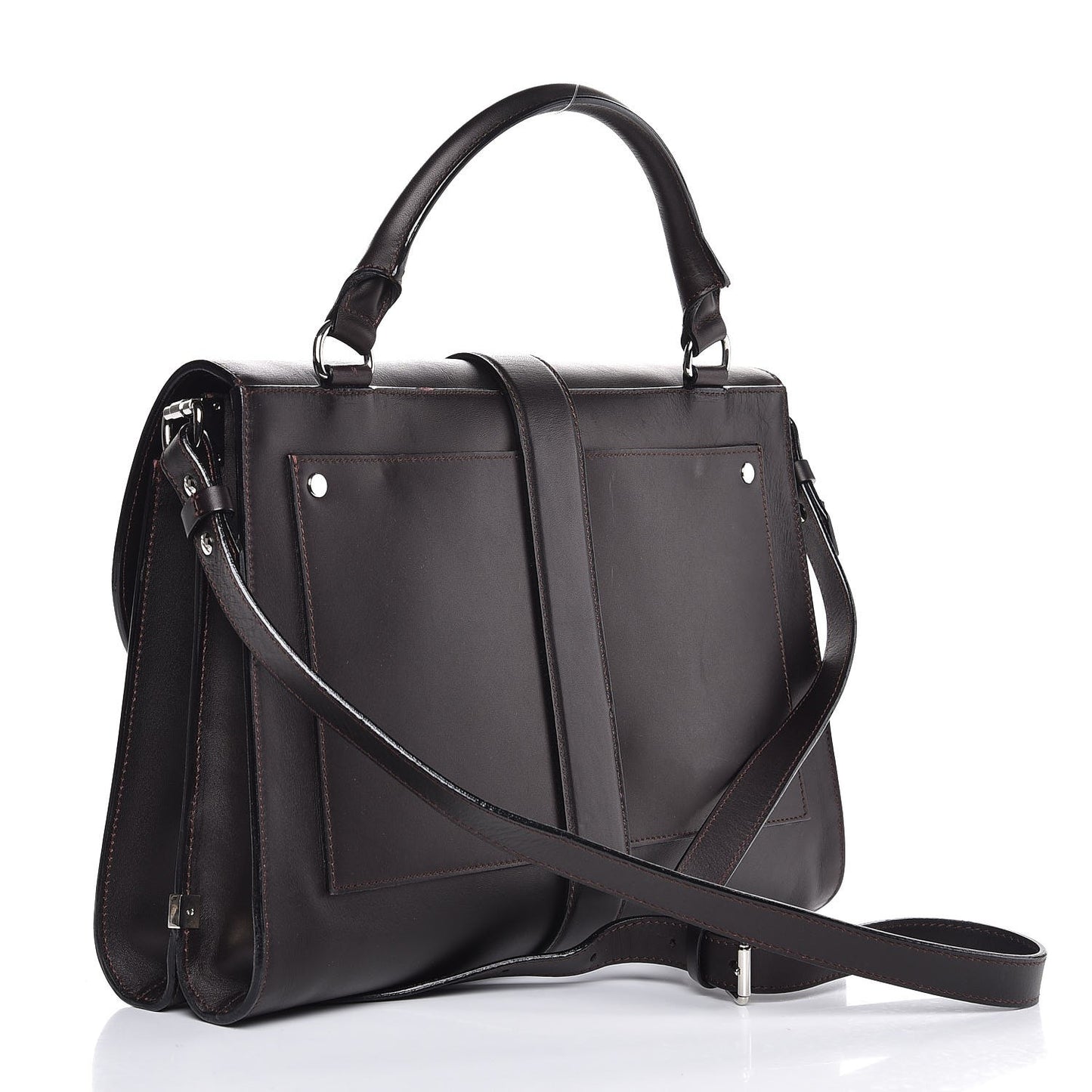 Calfskin Ciclone Buckle Top Handle Bag Burgundy