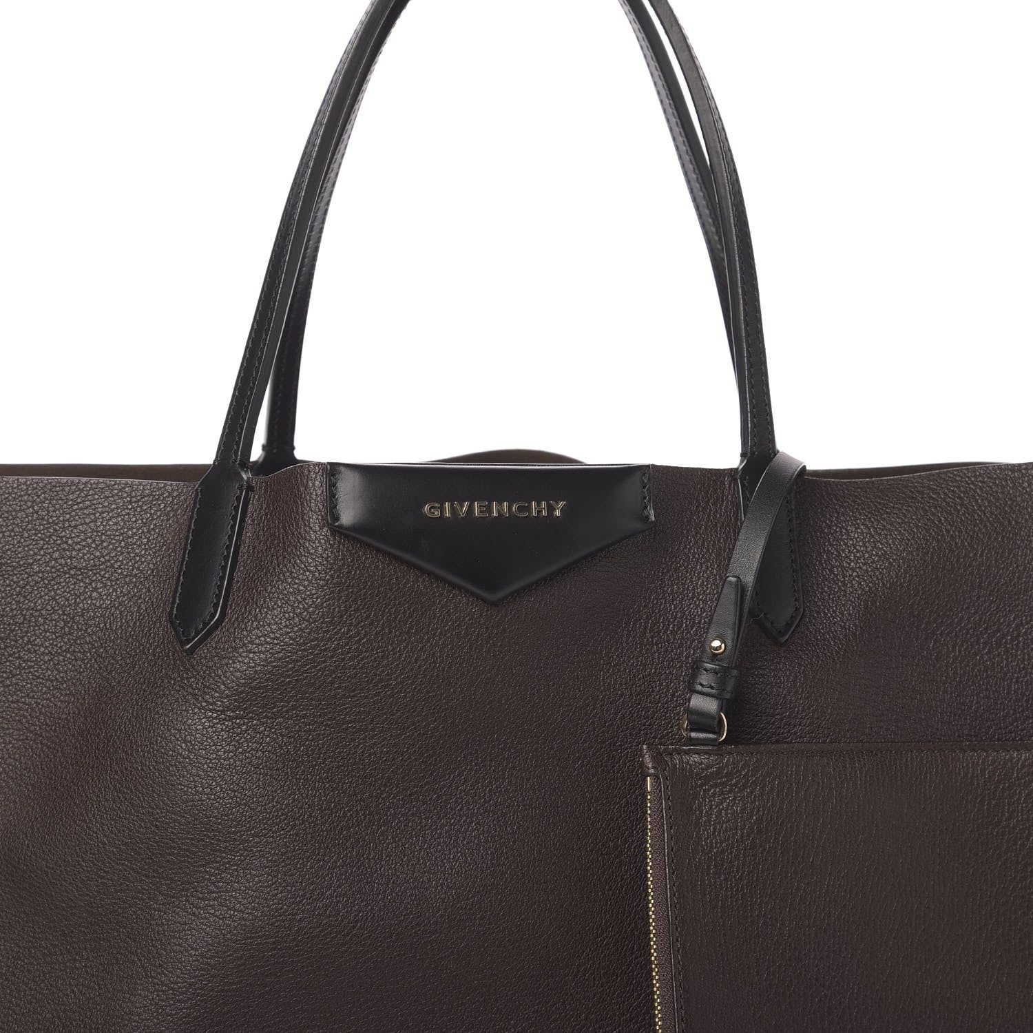 Givenchy Grained Calfskin Large Antigona Tote Dark Brown Tan 10 of 11