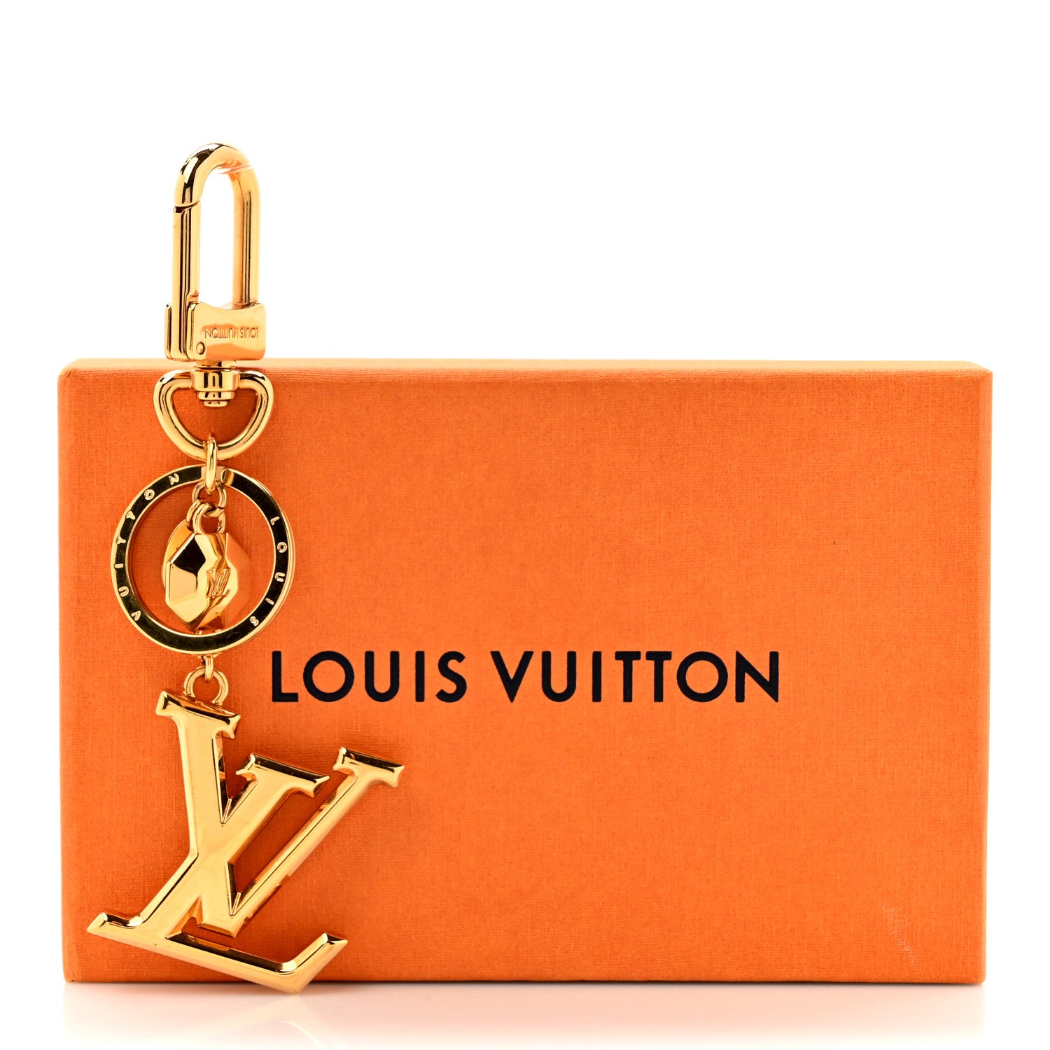 Louis Vuitton LV Facettes Bag Charm Key Holder Gold 5 of 5