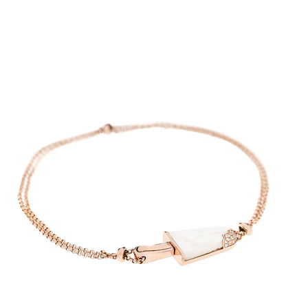 Bulgari 18K Rose Gold Mother of Pearl Diamond Gelati Bracelet ML 1 of 4