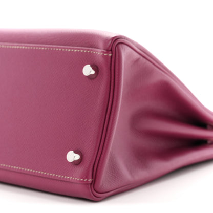 Hermes Epsom Candy Kelly Retourne 32 Tosca Rose Tyrien 9 of 11