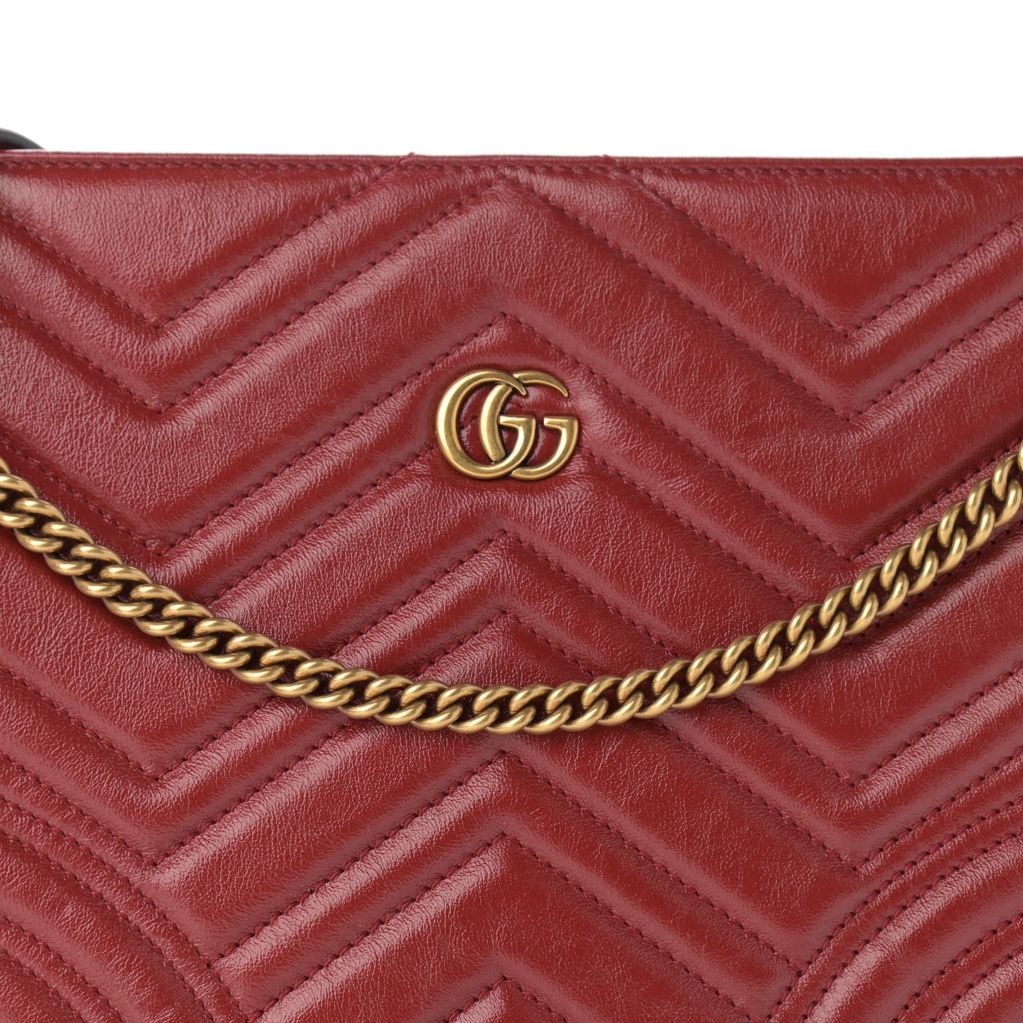 Azalea Calfskin Matelasse Heart Medium GG Marmont Slim Shoulder Bag Romantic Cerise