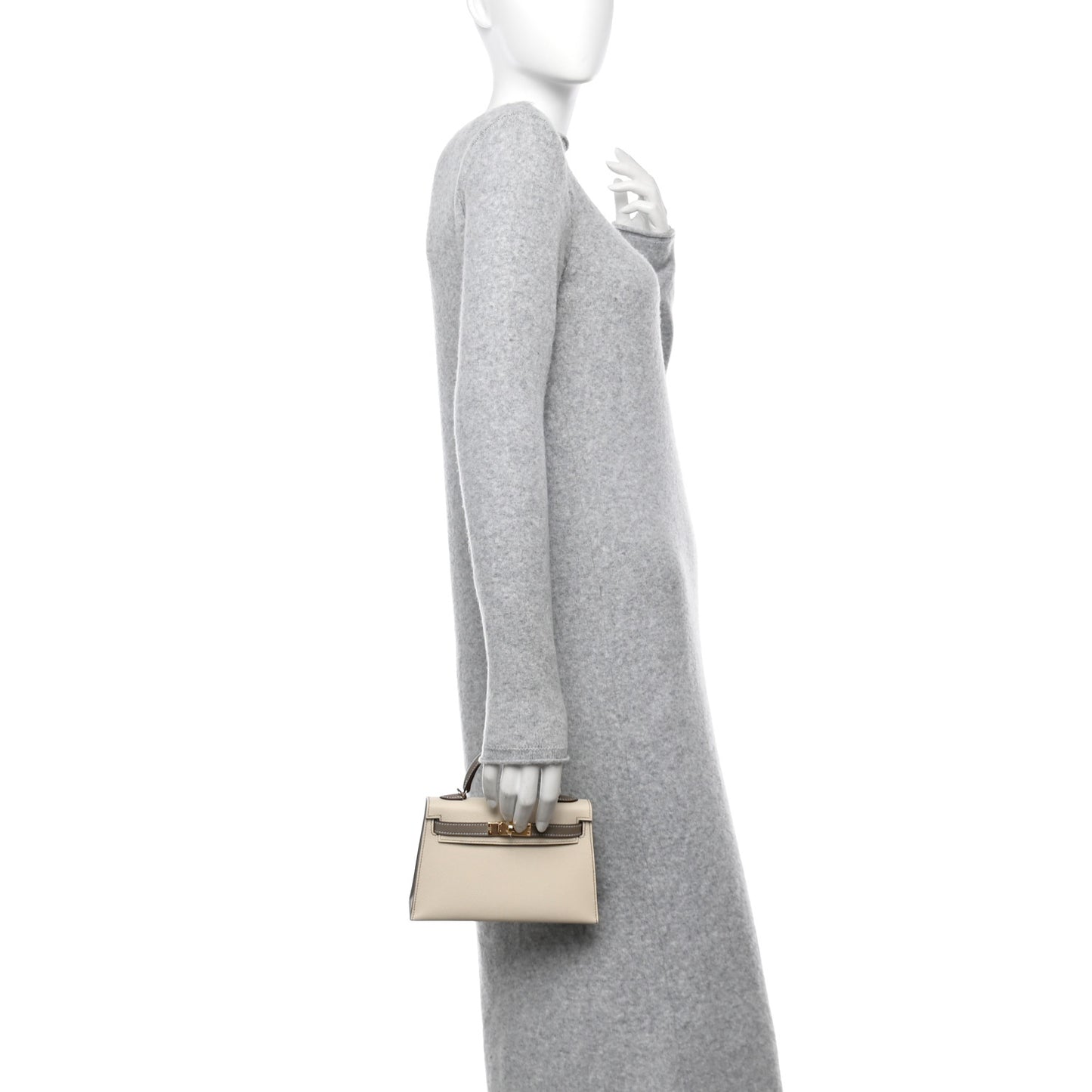 Epsom Mini Horseshoe Kelly Sellier 20 Craie Gris Asphalte