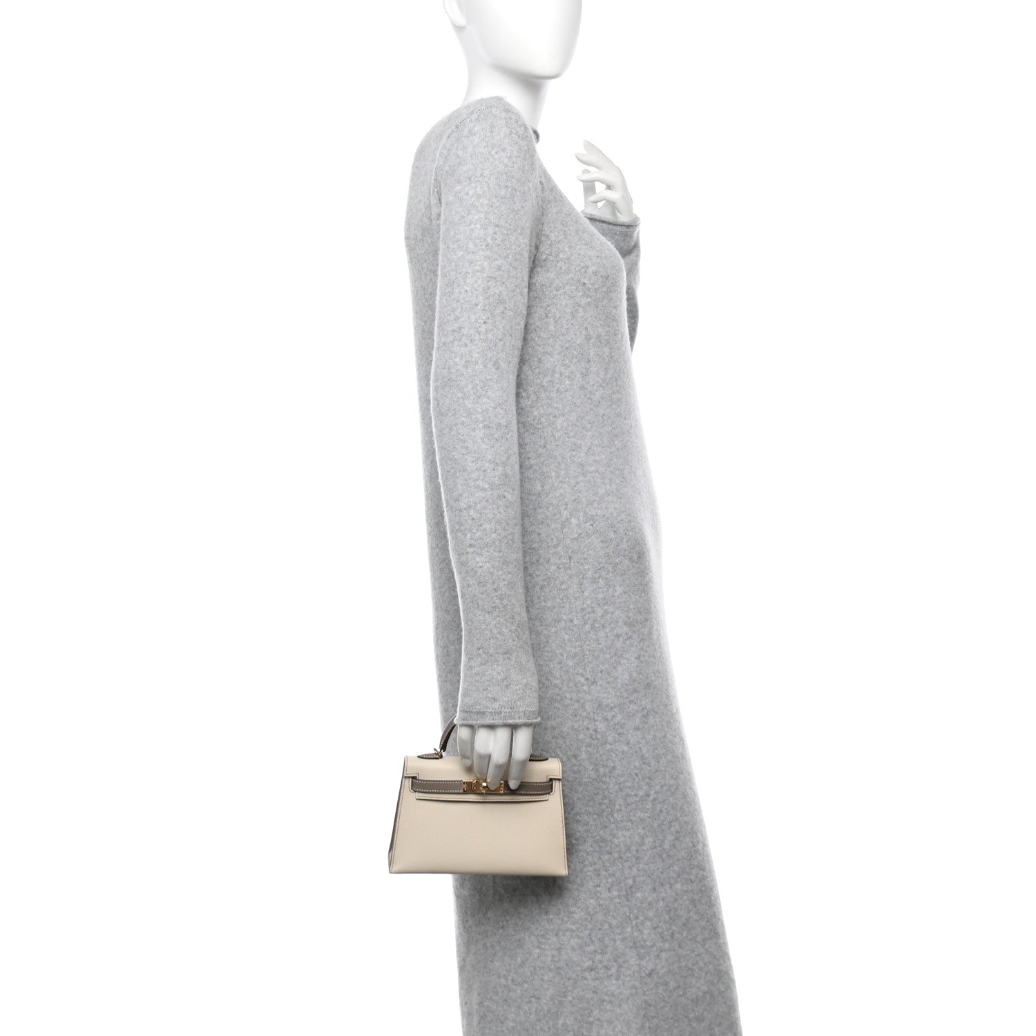 Hermes Epsom Horseshoe Mini Kelly Sellier 20 Craie Gris Asphalte 2 of 11