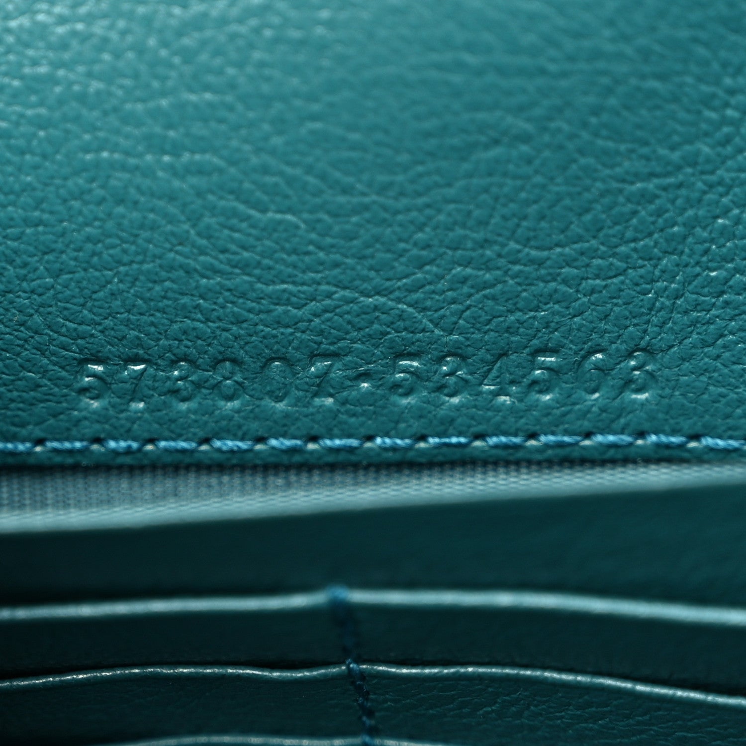Gucci Azalea Calfskin Enamel Matelasse Diagonal Torchon GG Marmont Chain Wallet Imperial Blue Pavone 7 of 10