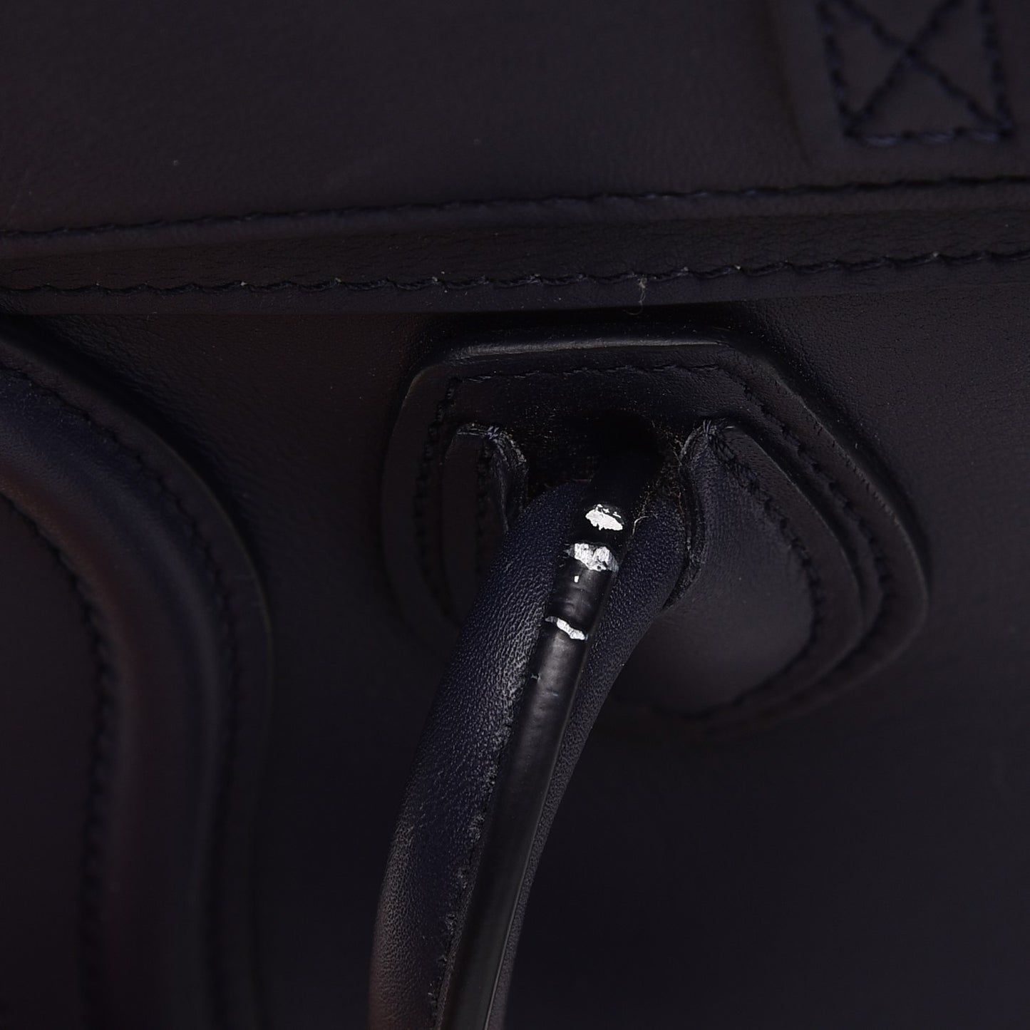Smooth Calfskin Nano Luggage Navy Blue
