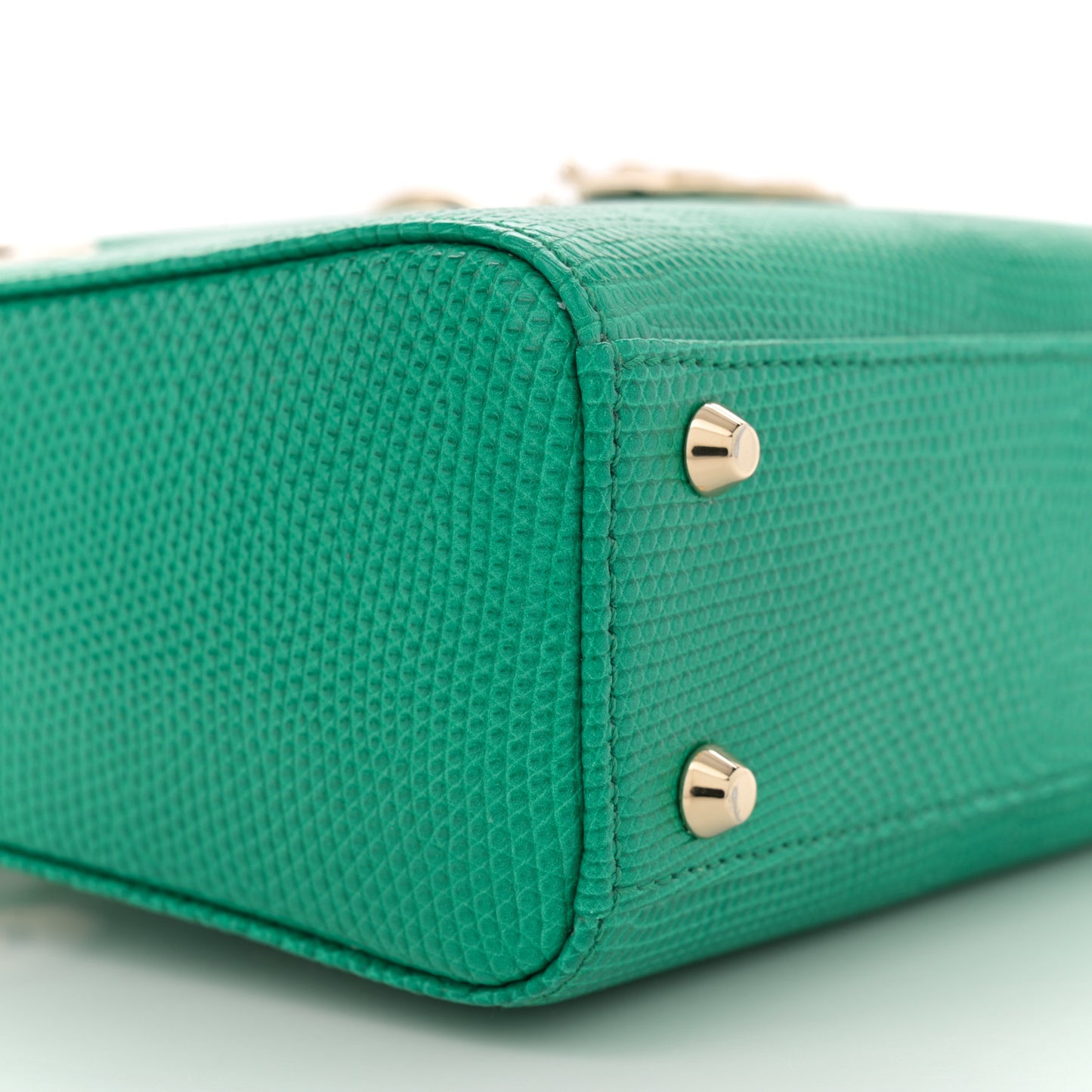 Lizard Mini Lady Dior Green