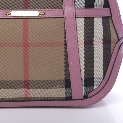 Burberry Bridle Calfskin House Check Small Orchard Bowling Bag Pink 11 of 13