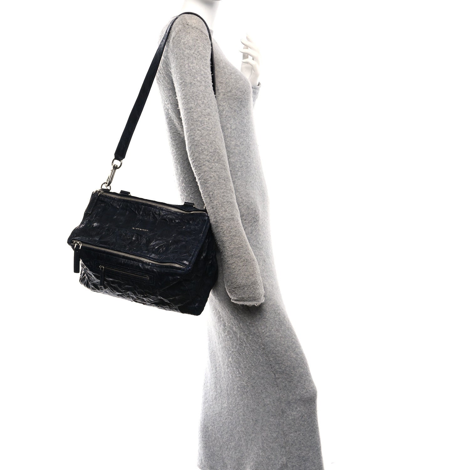Givenchy Tumbled Sheepskin Medium Pandora Dark Blue 2 of 10