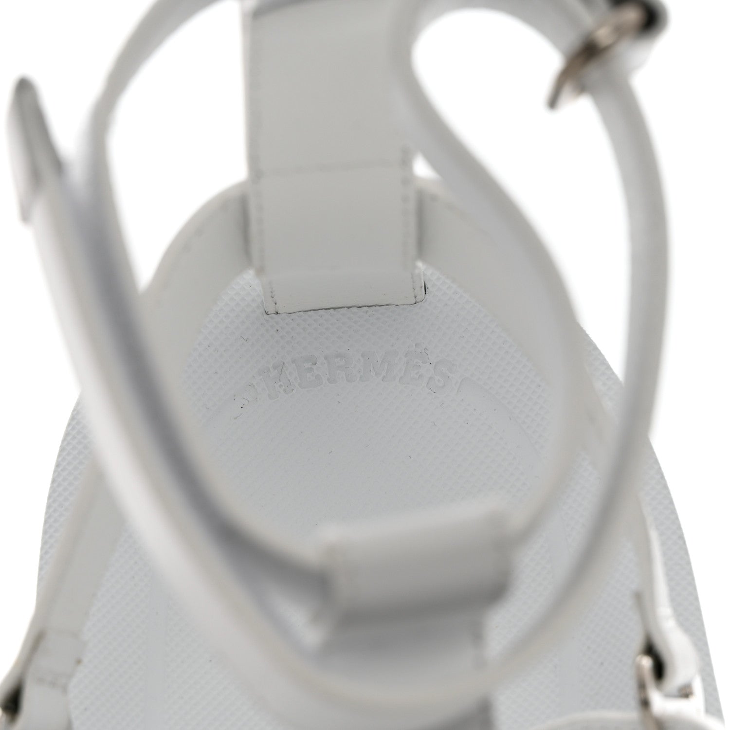 Hermes Calfskin Womens Enid Sandals 39 White 6 of 11