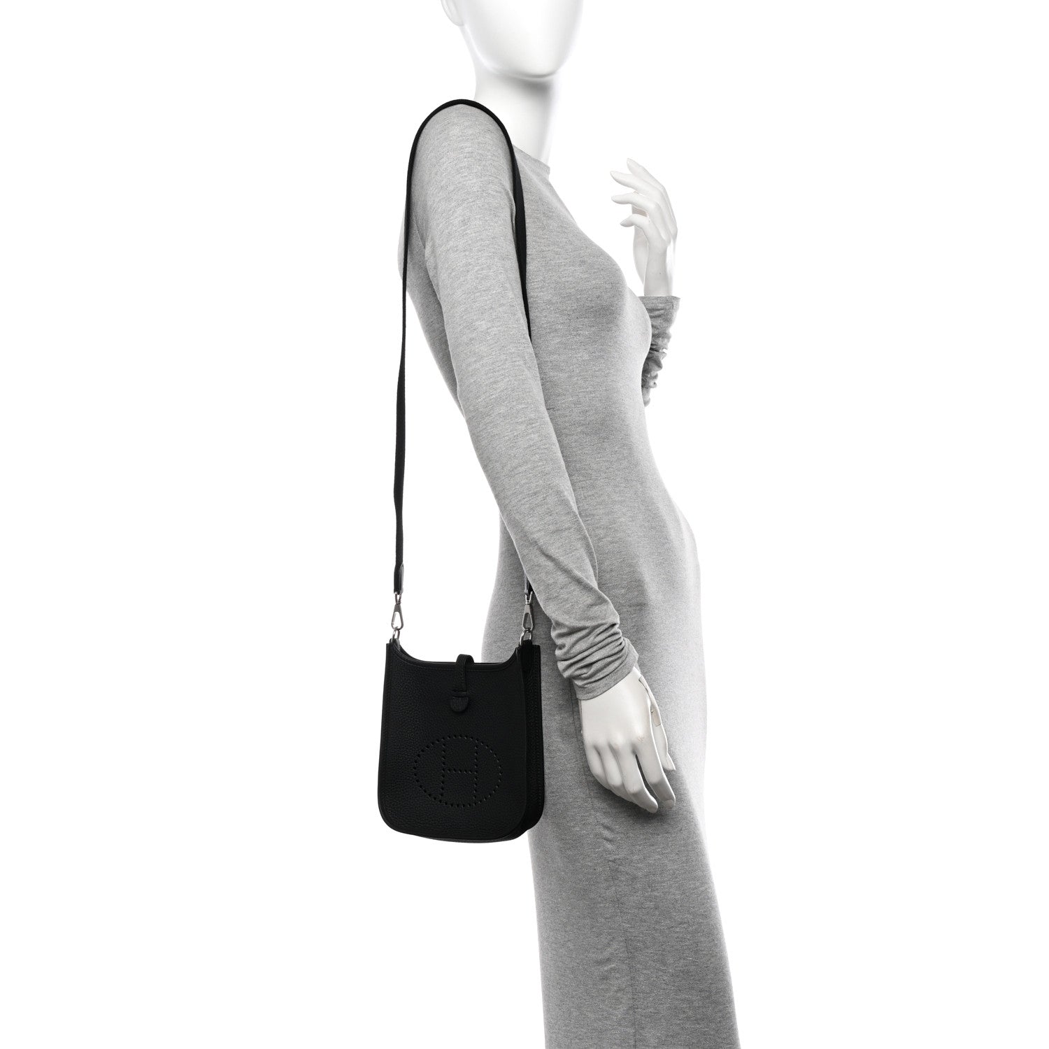 Hermes Taurillon Clemence Evelyne TPM Black 2 of 10