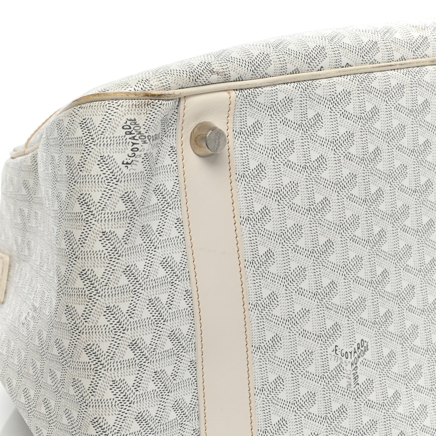Goyard Goyardine Sac Hulot Pet Carrier PM White 6 of 13