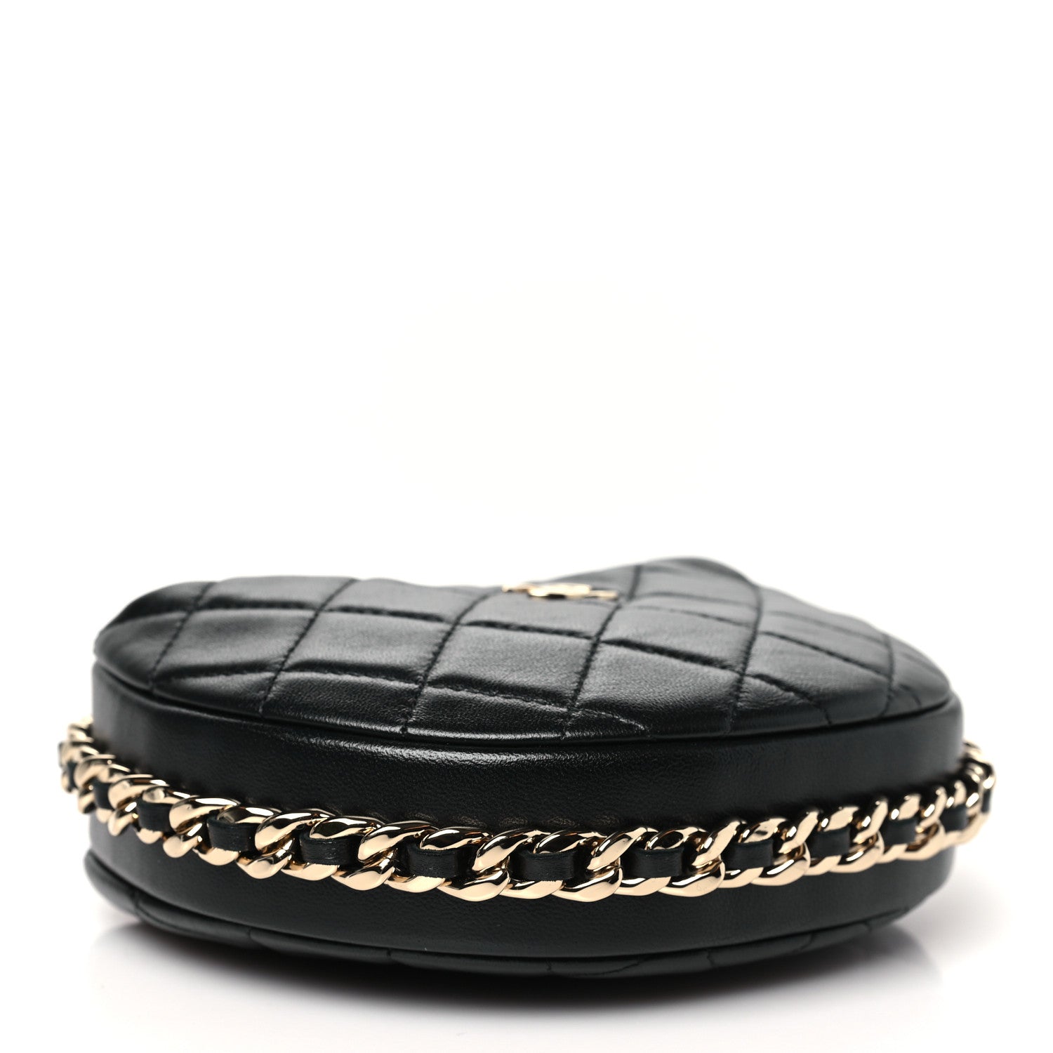 Chanel Lambskin Quilted Chain Around Pouch Black 4 of 8