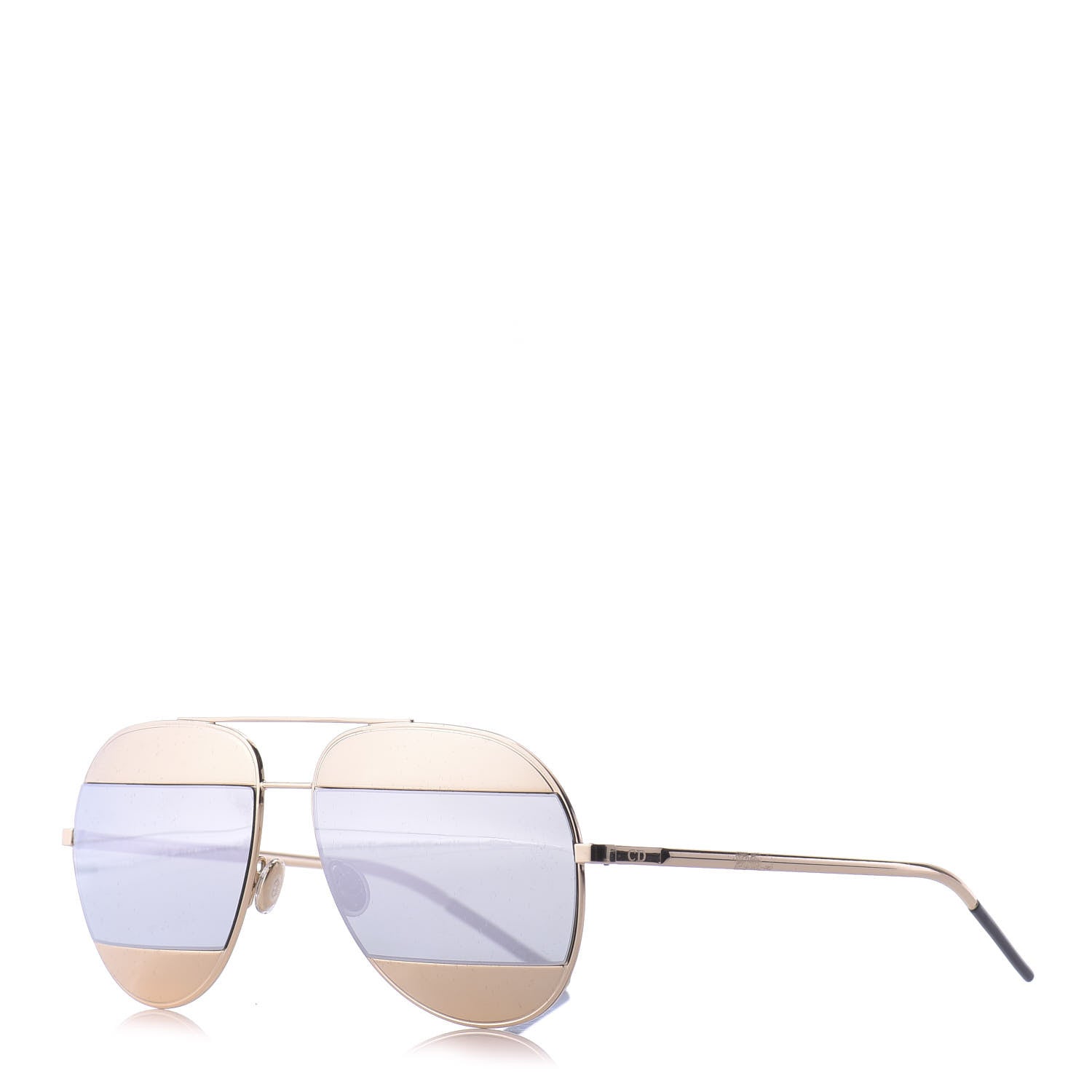 Christian Dior Split 1 Aviator Sunglasses Gold 1 of 9