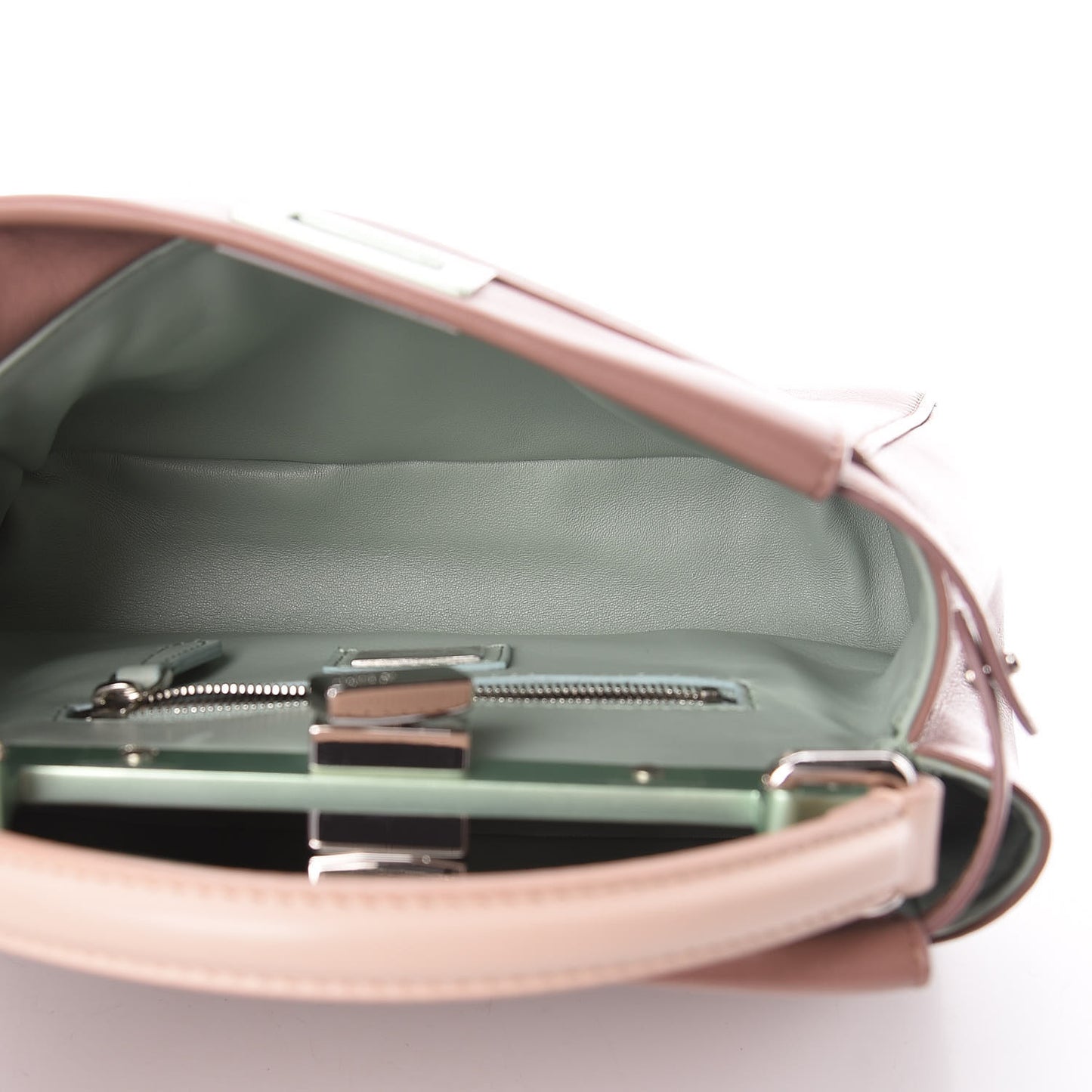 Nappa Colorblock Mini Peekaboo Iconic Satchel English Rose Plaster Oxigen