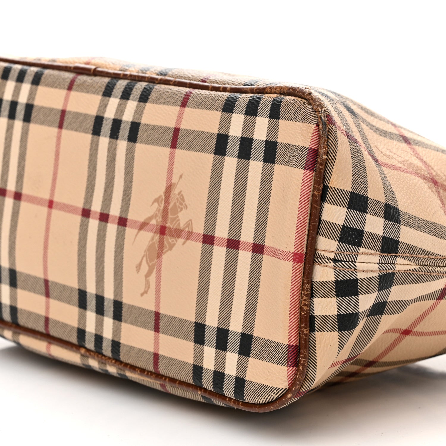 Burberry Haymarket Check Tote Brown 10 of 19