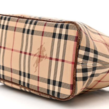 Burberry Haymarket Check Tote Brown 10 of 19