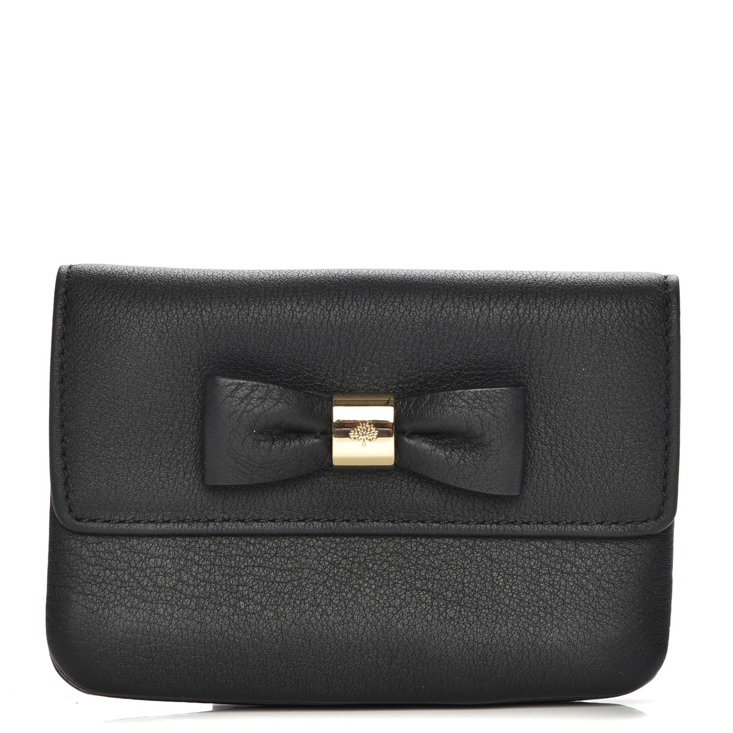 Goatskin Bow Coin Purse Black