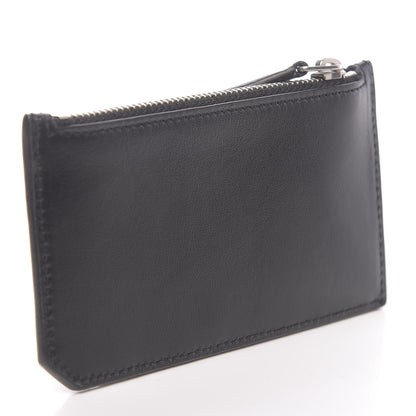 Saint Laurent Calfskin Plate 5 Fragments Zip Pouch Card Holder Black 3 of 8