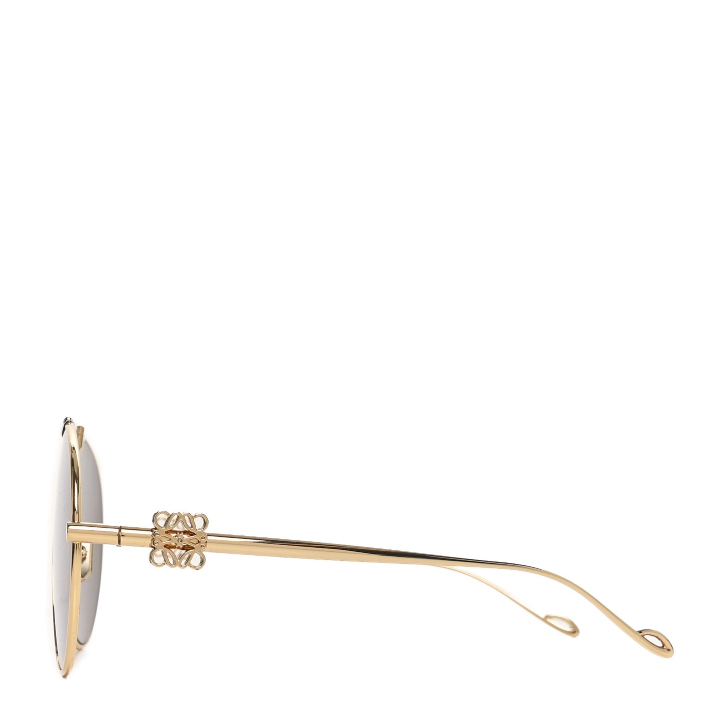 Metal Anagram Spoiler Aviator Oversized Sunglasses LW40111U Gold