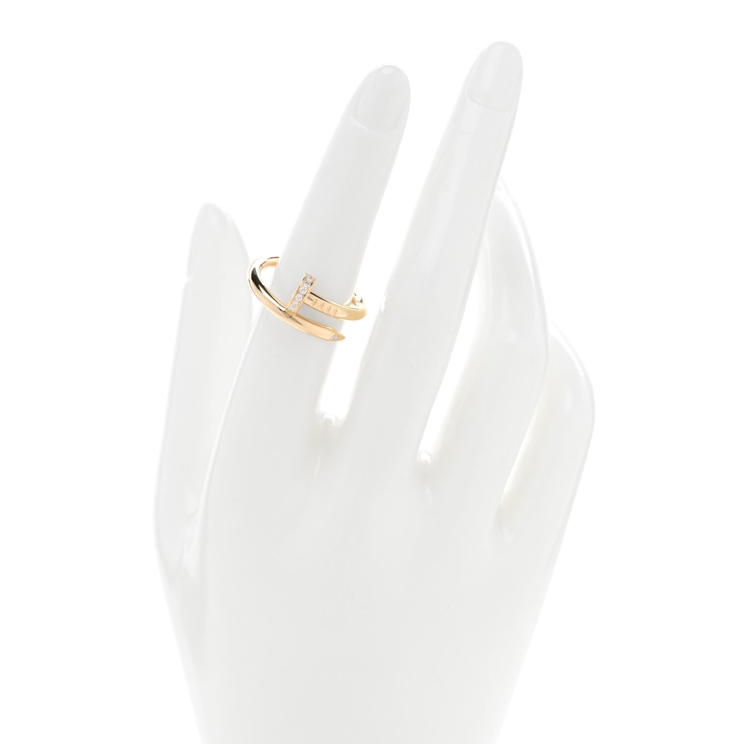 18K Yellow Gold Diamond Juste Un Clou Ring 54 7
