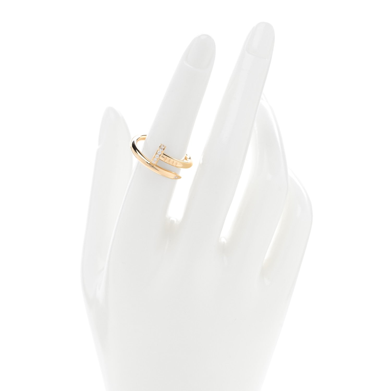 Cartier 18K Yellow Gold Diamond Juste Un Clou Ring 54 7 2 of 4
