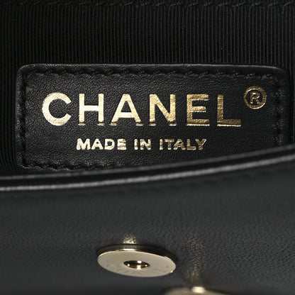 Chanel Sheepskin Chevron Quilted Medium Vintage Mademoiselle Flap Black 6 of 11