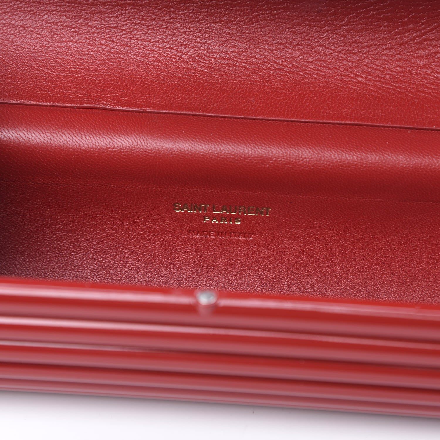 Saint Laurent Ribbed Plexiglass Lambskin Fringe Monogram Opium Box Bag Red 6 of 10