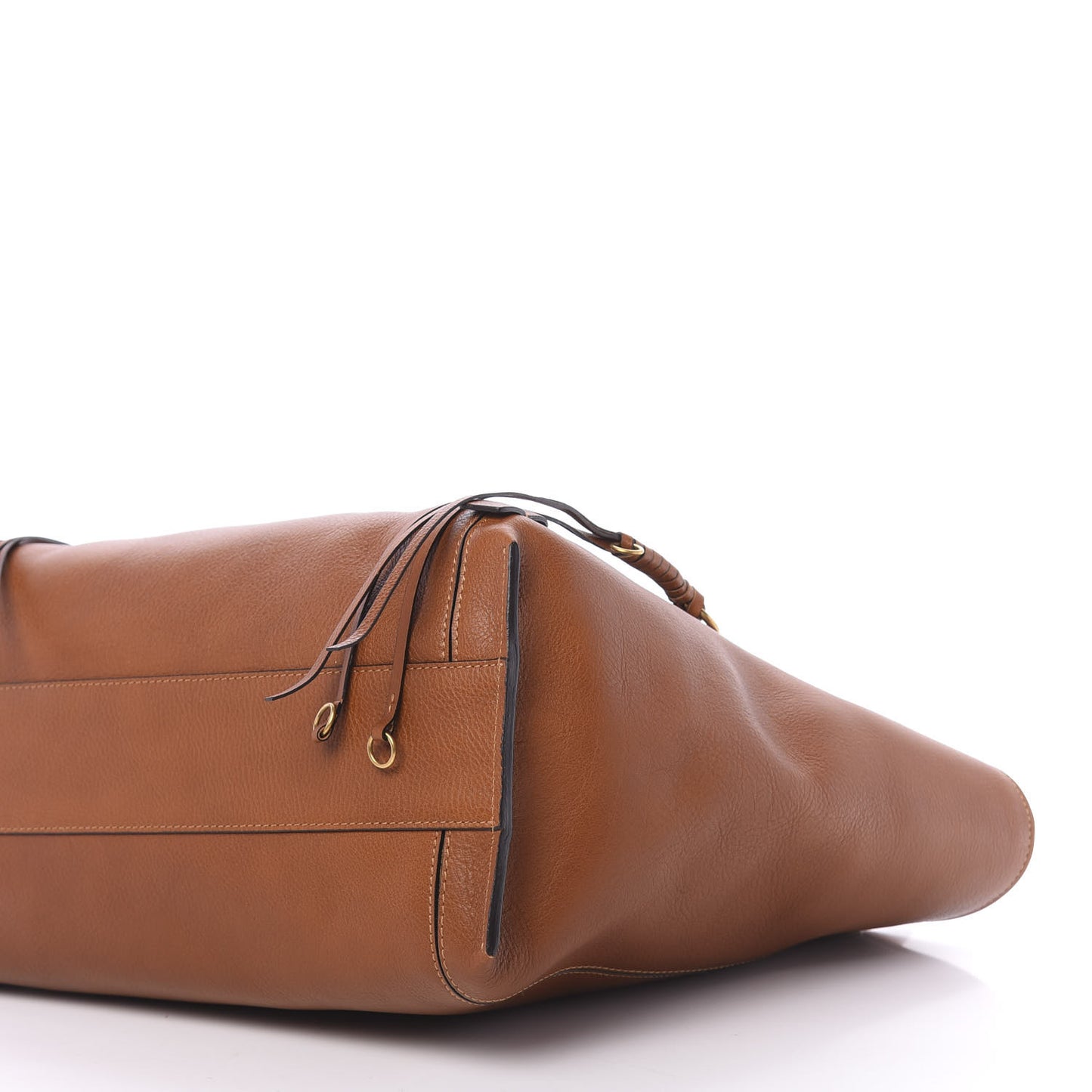 Smooth Calfskin Medium Milo Shopping Tote Caramel