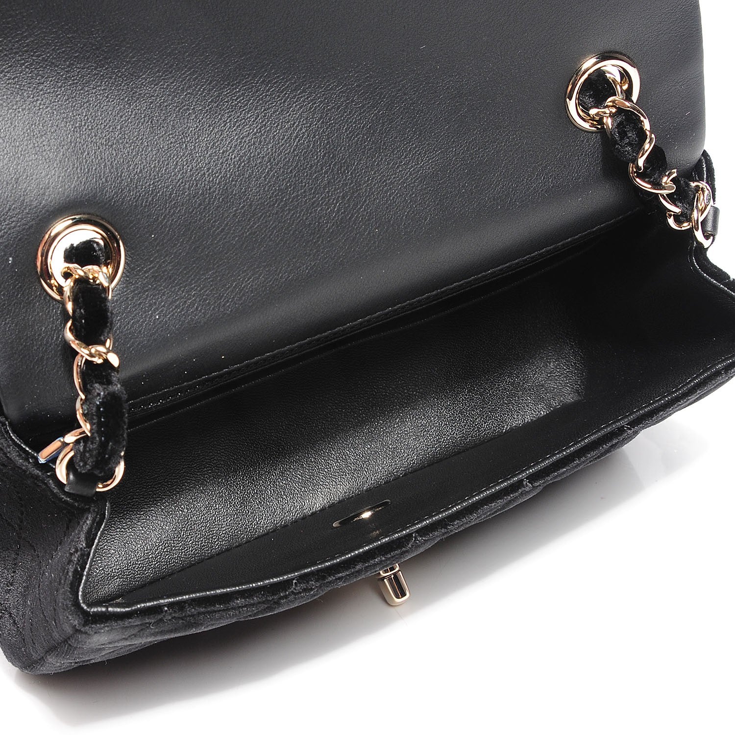 Chanel Velvet Quilted Rectangle Mini Flap Black 5 of 8