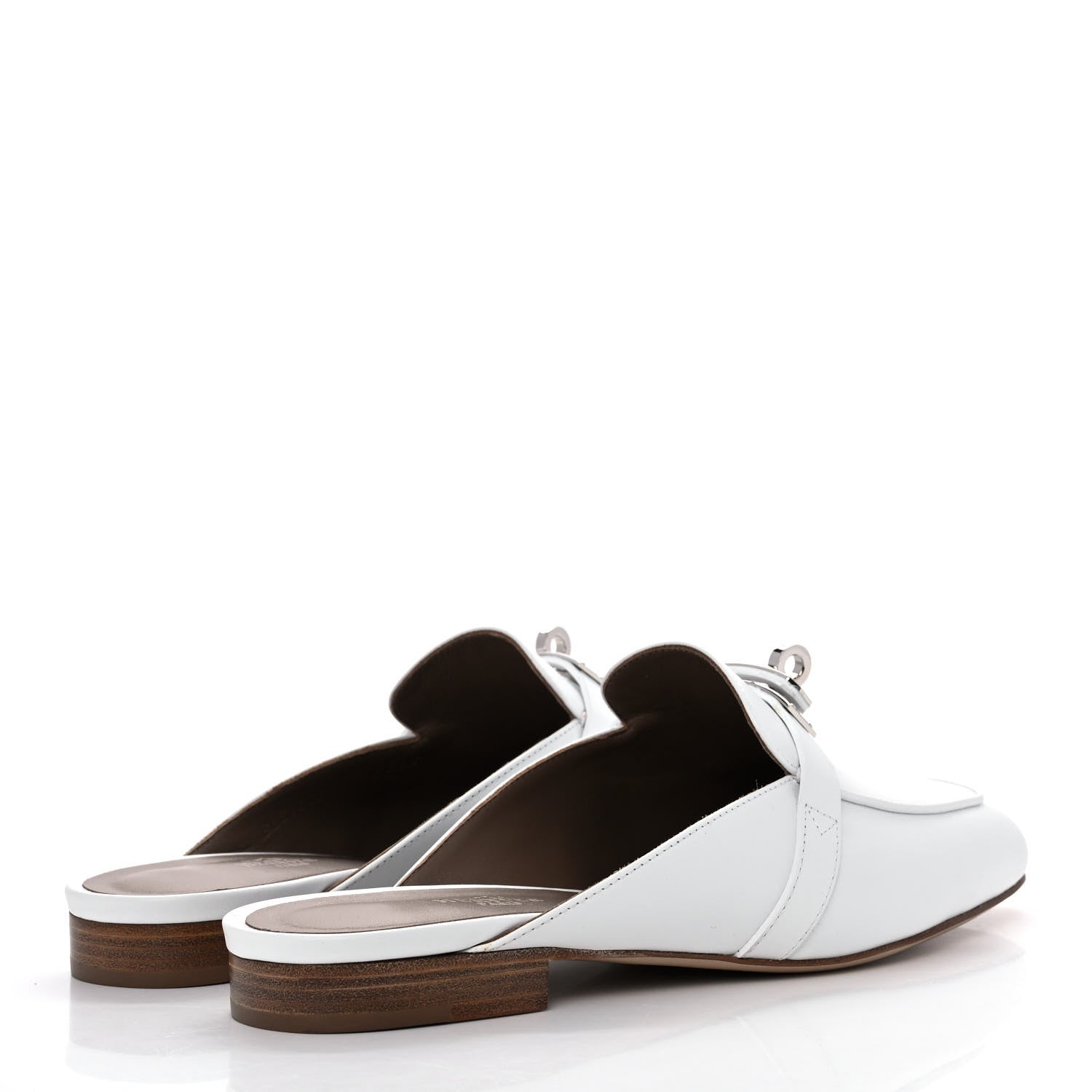 Hermes Calfskin Oz Mules 37.5 White 4 of 9