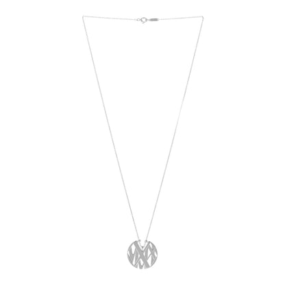 Tiffany Sterling Silver Round Atlas Medallion Pendant Necklace 2 of 3