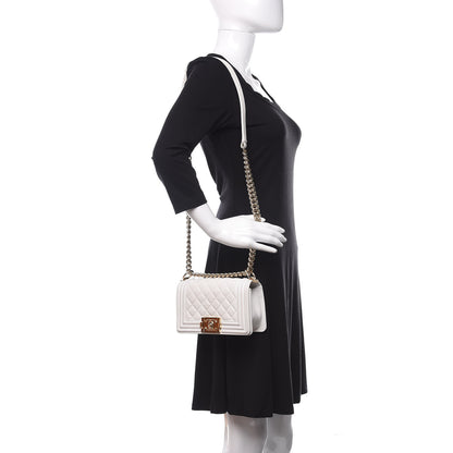 Chanel Calfskin Quilted Small Boy Flap White 2 of 16