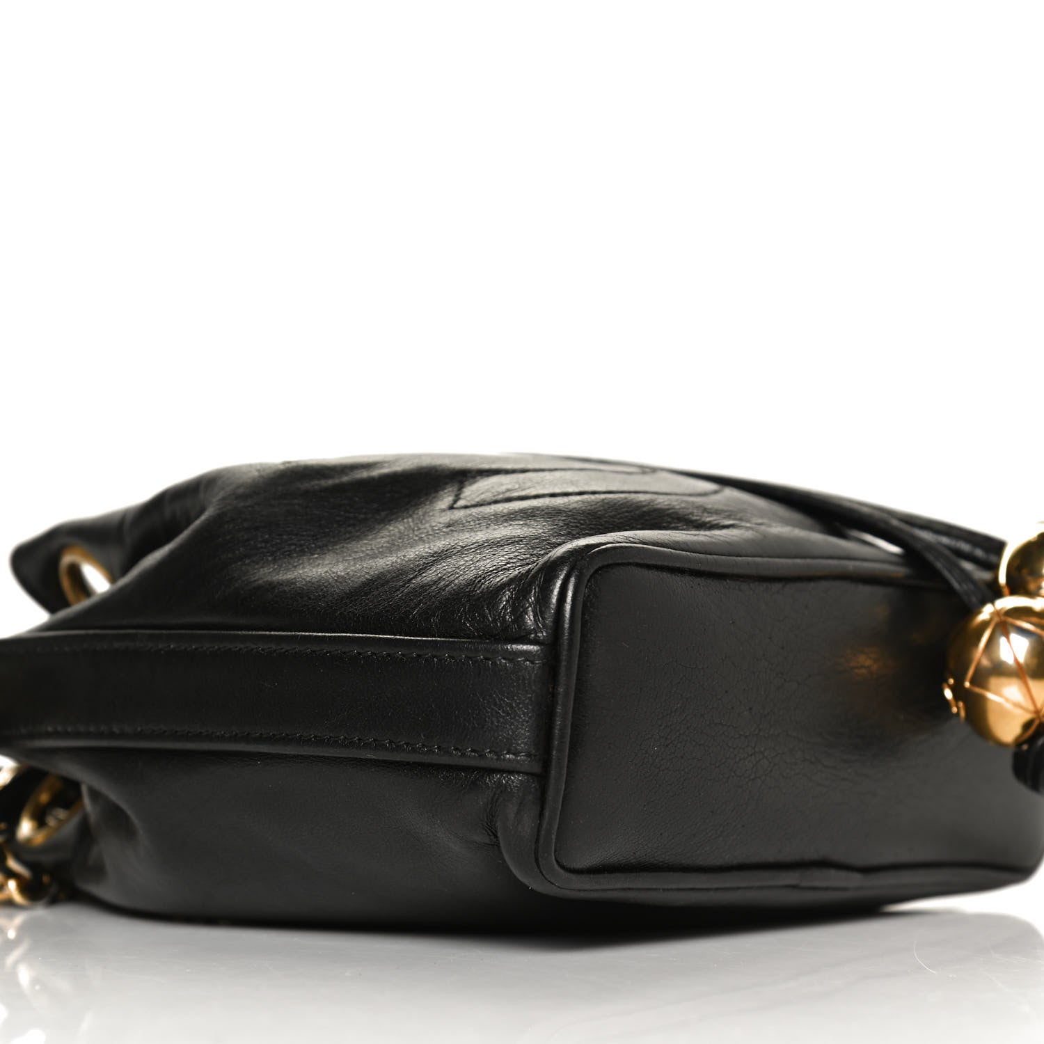 Chanel Lambskin Mini CC Drawstring Bag Black 9 of 12