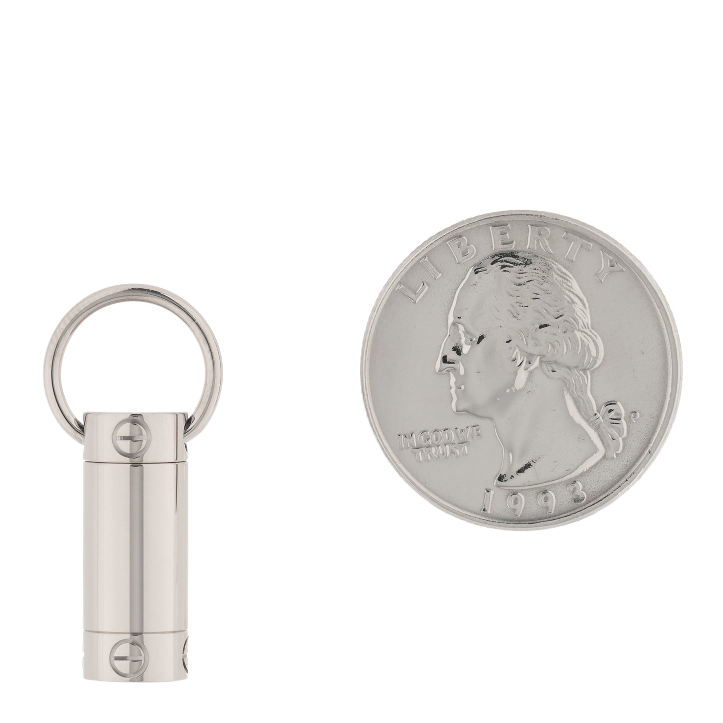 18K White Gold Diamond Screwdriver Pendant