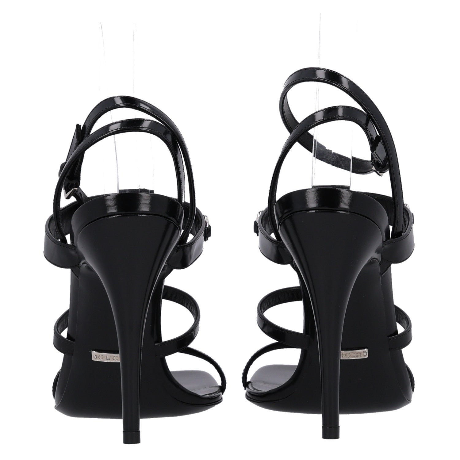 Gucci Nappa Regent Strappy Horsebit Sandals 39.5 Black 6 of 10
