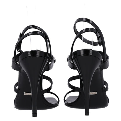 Gucci Nappa Regent Strappy Horsebit Sandals 39.5 Black 6 of 10