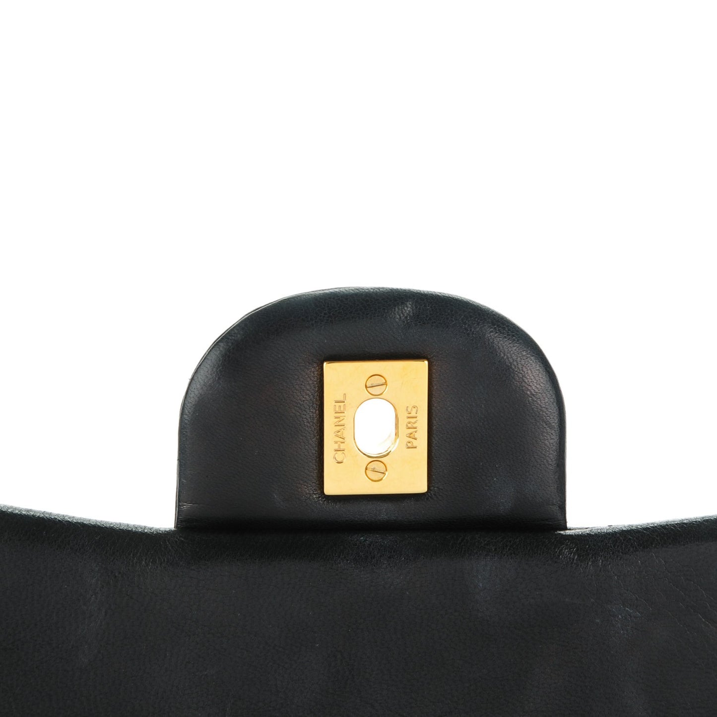 Lambskin Quilted Maxi Single Flap Black