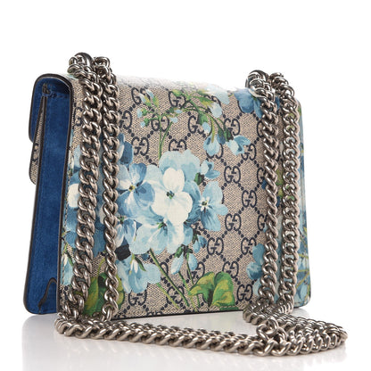 Gucci GG Supreme Monogram Blooms Mini Dionysus Shoulder Bag Beige Navy Vintage Blue 3 of 8
