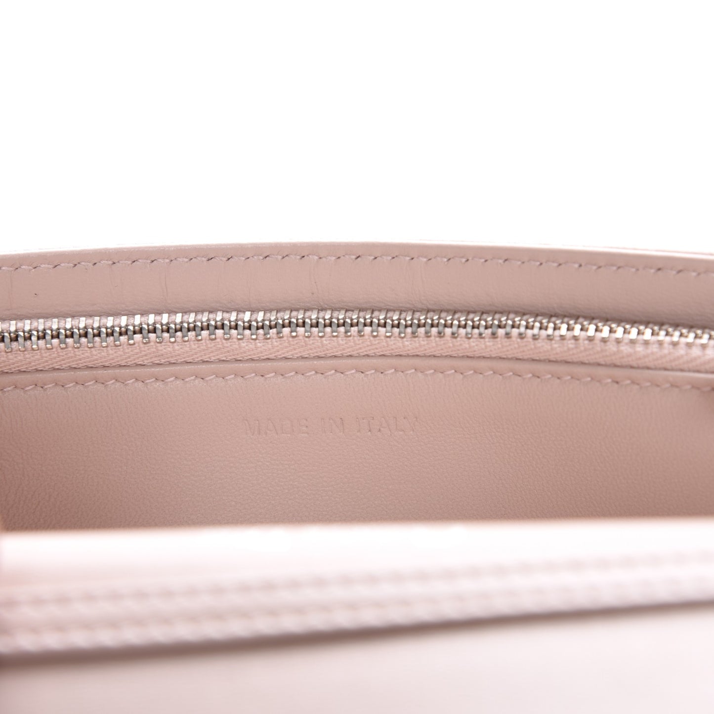 Grained Calfskin Diorama Wallet on Chain Pouch Rose Poudre