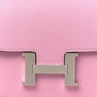 Hermes Epsom Constance Slim Wallet Mauve Sylvestre 9 of 10