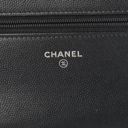 Chanel Caviar Quilted Boy Wallet On Chain WOC So Black 6 of 13