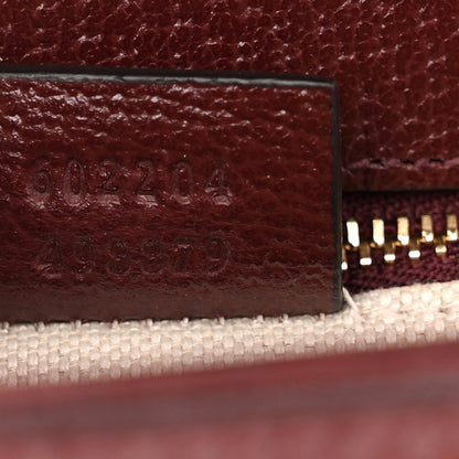 Gucci Monogram Textured Dollar Calfskin Horsebit 1955 Shoulder Bag Sahara Rubino Chardonnay 7 of 10